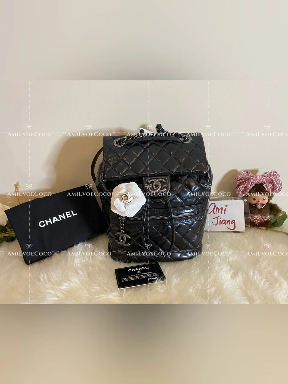 CHANEL mountain Backpack Black Aged glazed Calfskin Ruthenium Hardware